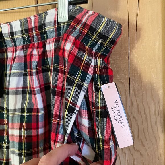 Victoria’s Secret Womens Christmas Flannel Pajama Pants Size Large White XM NWT - Picture 4 of 11